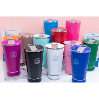 🥤🎶 Copo Térmico 420ML com Abridor de Tampa e Caixa de Som Bluetooth com LED 🌟