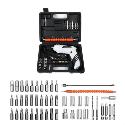 Mini Parafusadeira C/ Bateria Recarregavel Acessorios 47 Pcs 😍