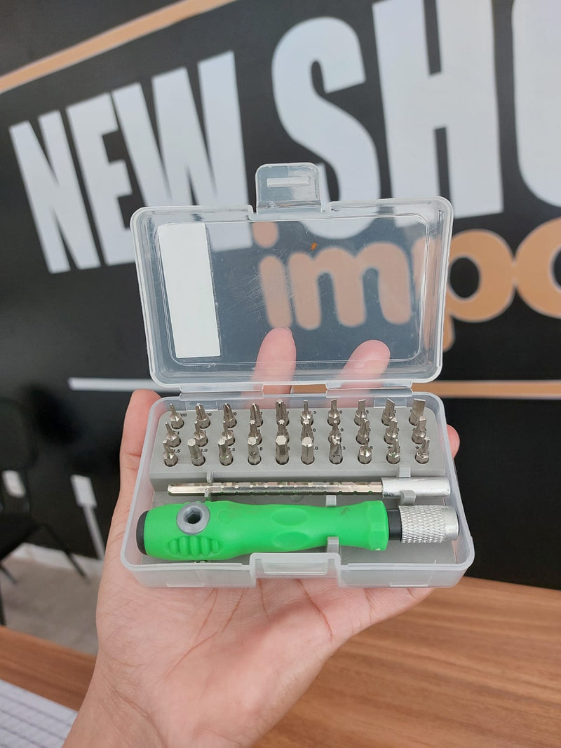 Conjunto De Chaves De Fenda De Precisão 32 Em 1 Ferramenta Cor Verde-limão ✅