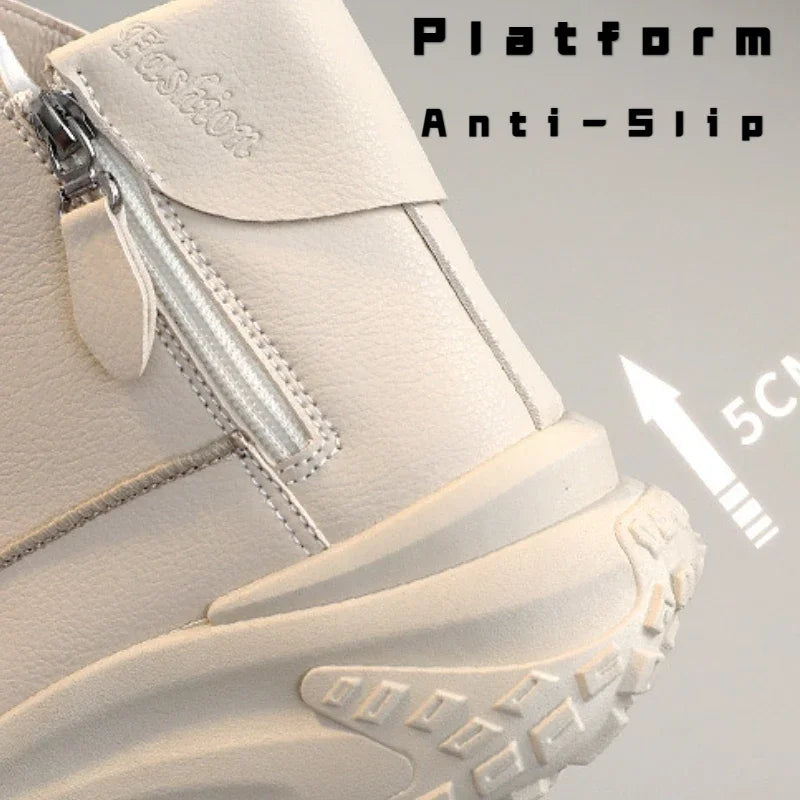 👟Sapatilhas de plataforma alta para mulheres, sapatos casuais, tênis ao ar livre, botas de tênis👟