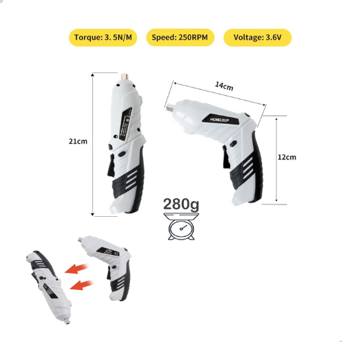 Mini Parafusadeira C/ Bateria Recarregavel Acessorios 47 Pcs 😍